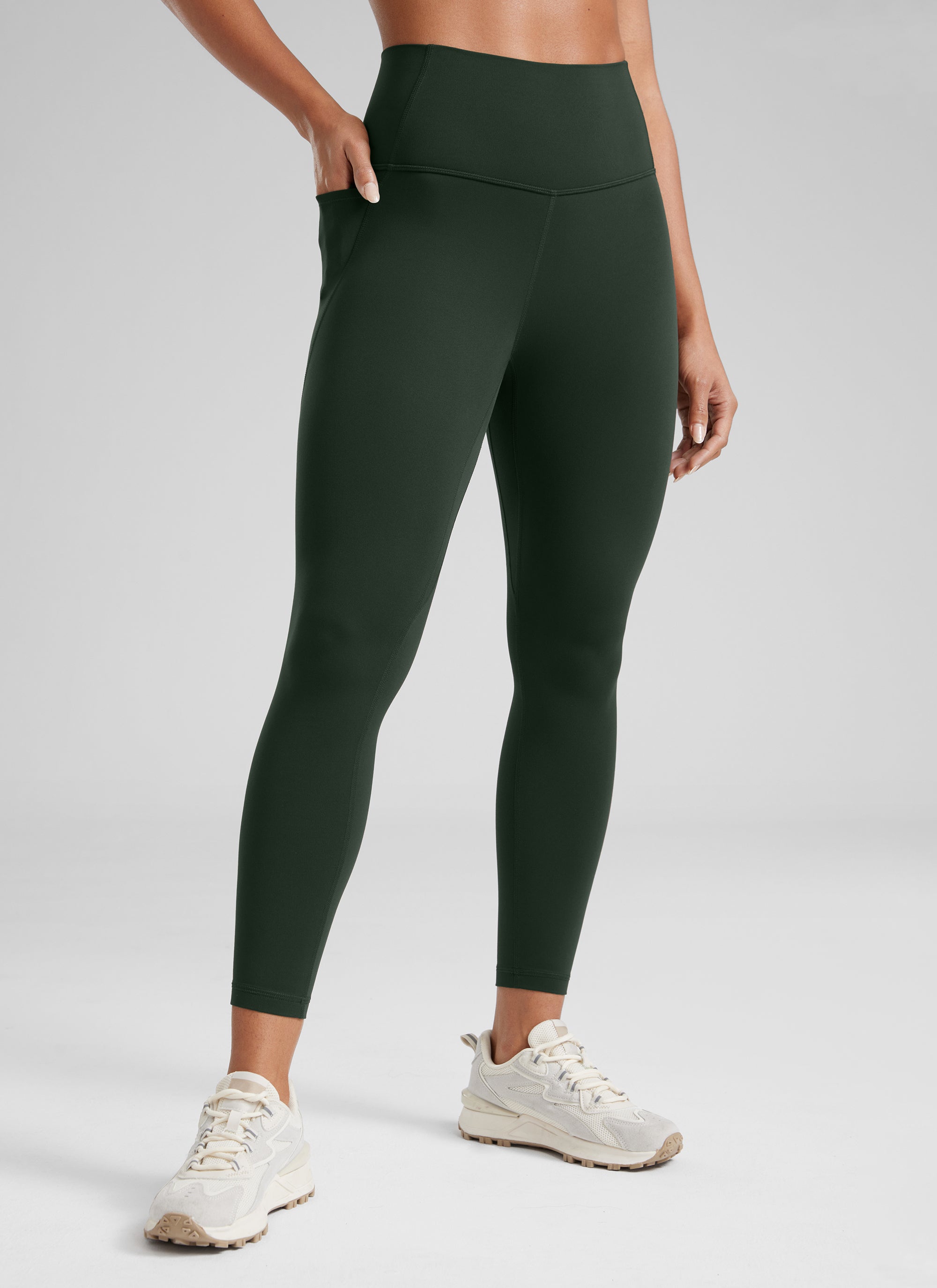 CRZ YOGA Damen-Yoga-Leggings im Lounge-Stil mit hoher Taille, „ Butterluxe “-Taschen, 25 Zoll, „Legend Green“