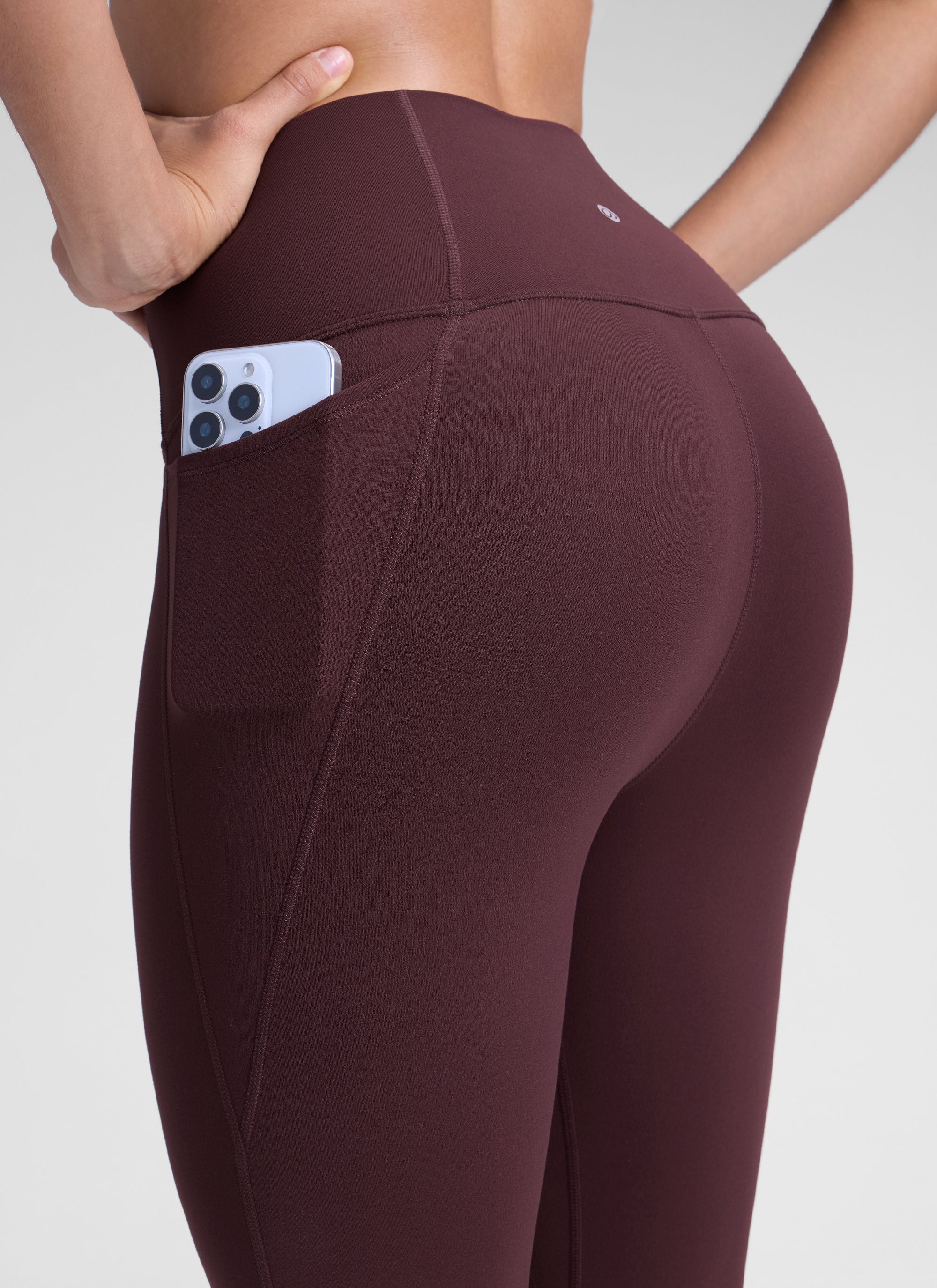 CRZ YOGA Damen-Yoga-Leggings „Lounge High Rise“ mit Butterluxe -Taschen, 25 Zoll, Farbe: Ripe Plum