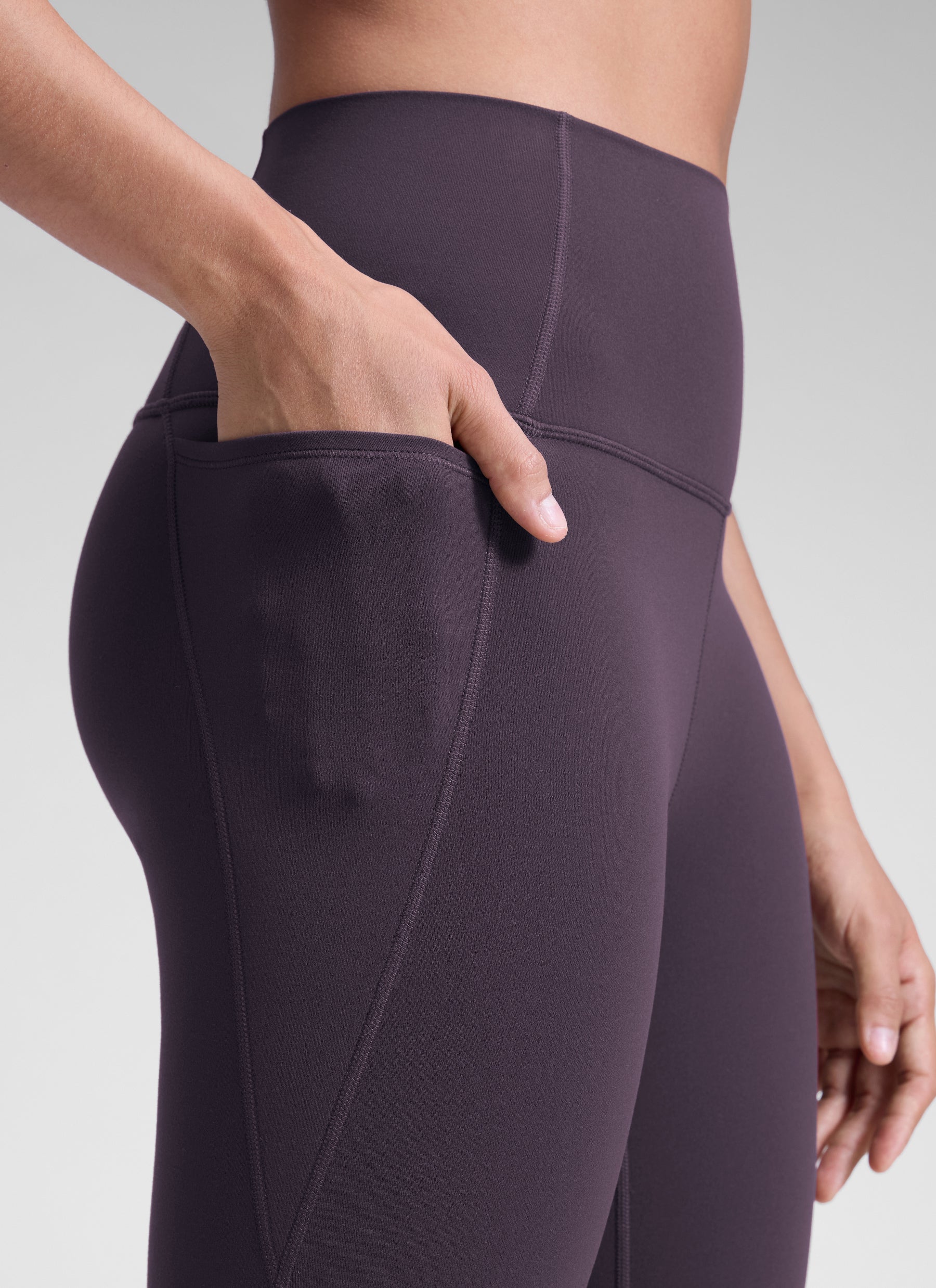CRZ YOGA Damen-Yoga-Leggings im Lounge-Stil mit hoher Taille, „ Butterluxe “-Taschen, 25'', „Atmosphere Purple“