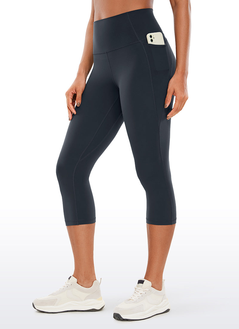 CRZ YOGA Naisten Butterluxe-capri-leggingsit, korkea vyötärö ja taskut, 19'' True Navy @model_info:Gigi