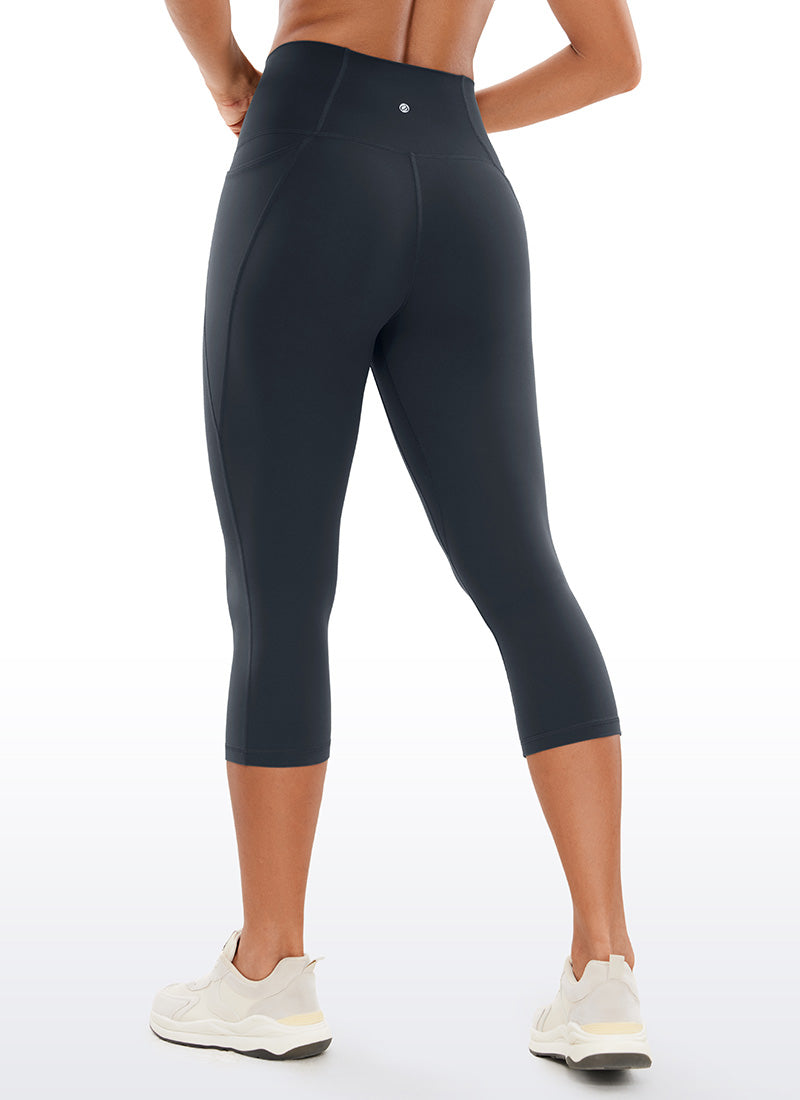 CRZ YOGA Naisten Butterluxe-capri-leggingsit, korkea vyötärö ja taskut, 19'' True Navy @model_info:Gigi