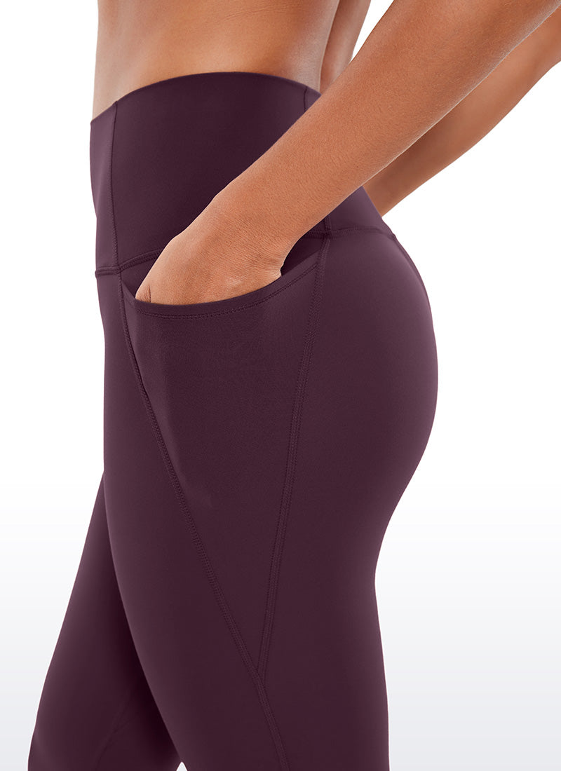 CRZ YOGA Naisten Butterluxe-capri-leggingsit, korkea vyötärö ja taskut, 19'' syvä violetti @model_info:Gigi