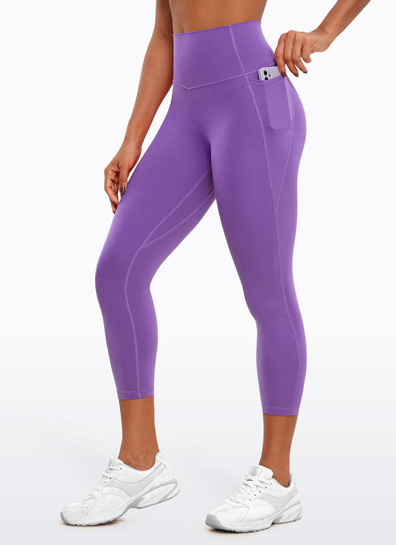CRZ YOGA Dames Butterluxe High Waist Capri Legging met Zakken 58 cm Royal Lilac