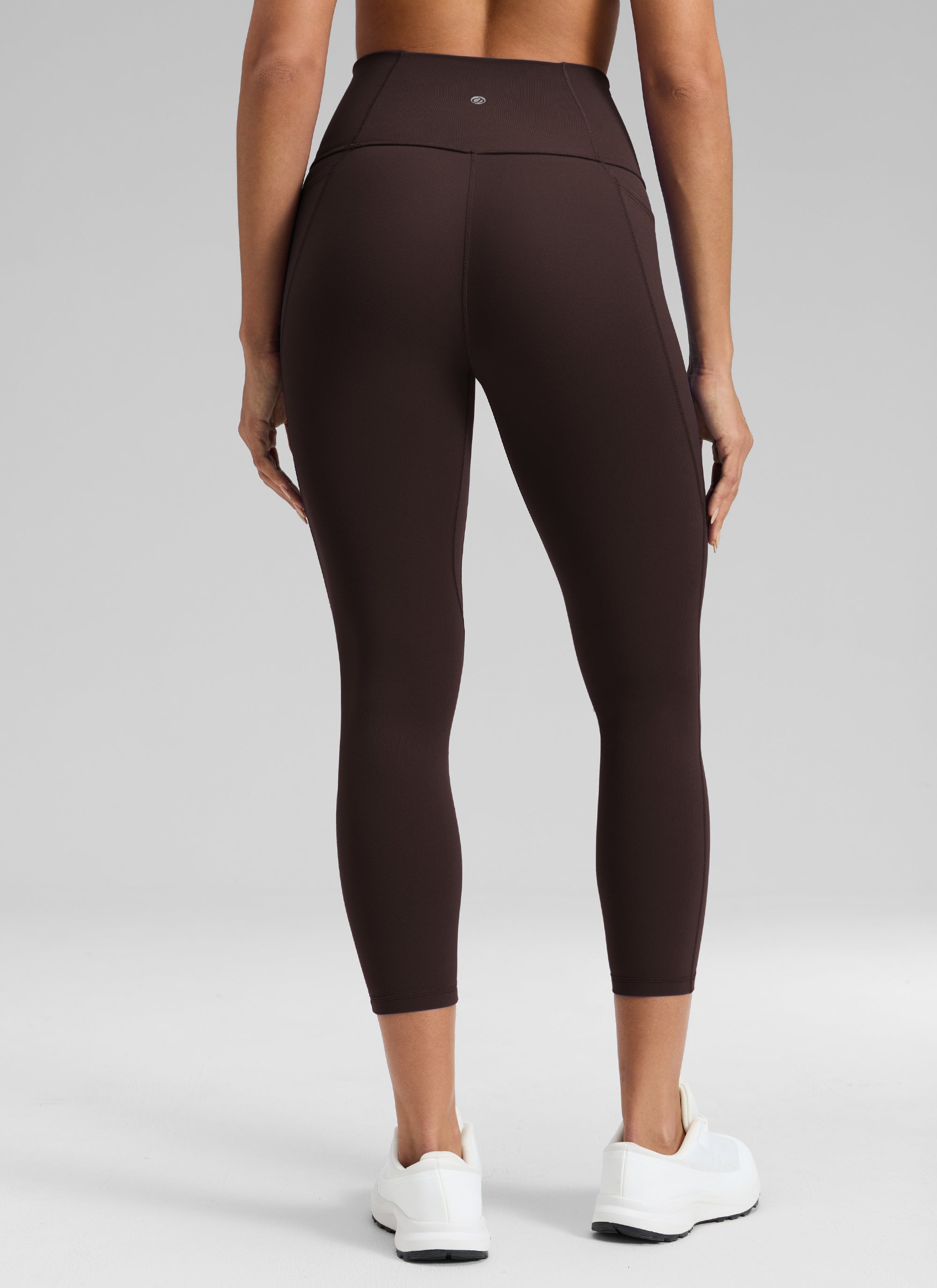 CRZ YOGA Dames Butterluxe High Waist Capri Legging met Zakken 58 cm Hot Fudge Brown