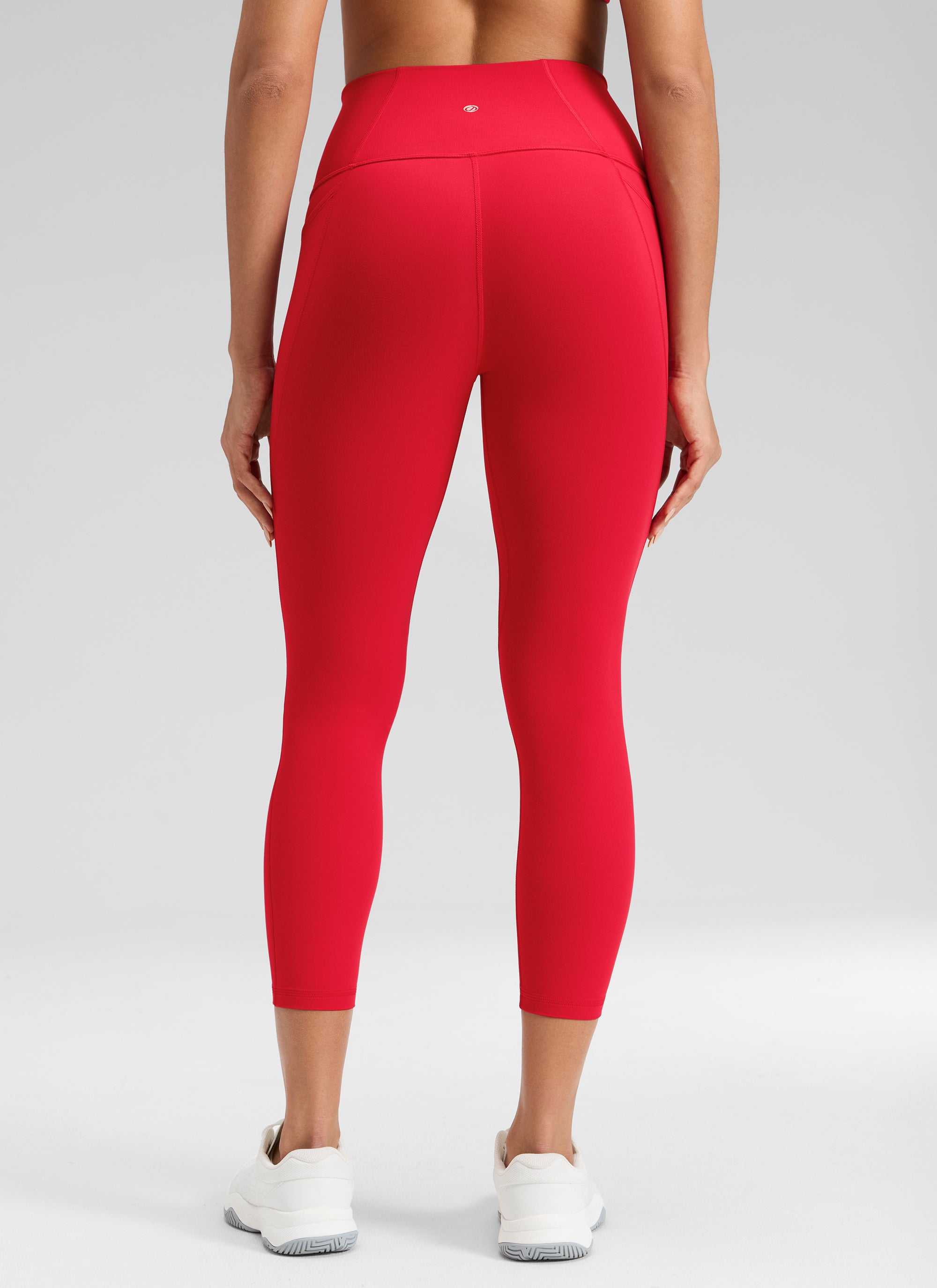 CRZ YOGA Dames Butterluxe High Waist Capri Legging met Zakken 58 cm Aurora Red