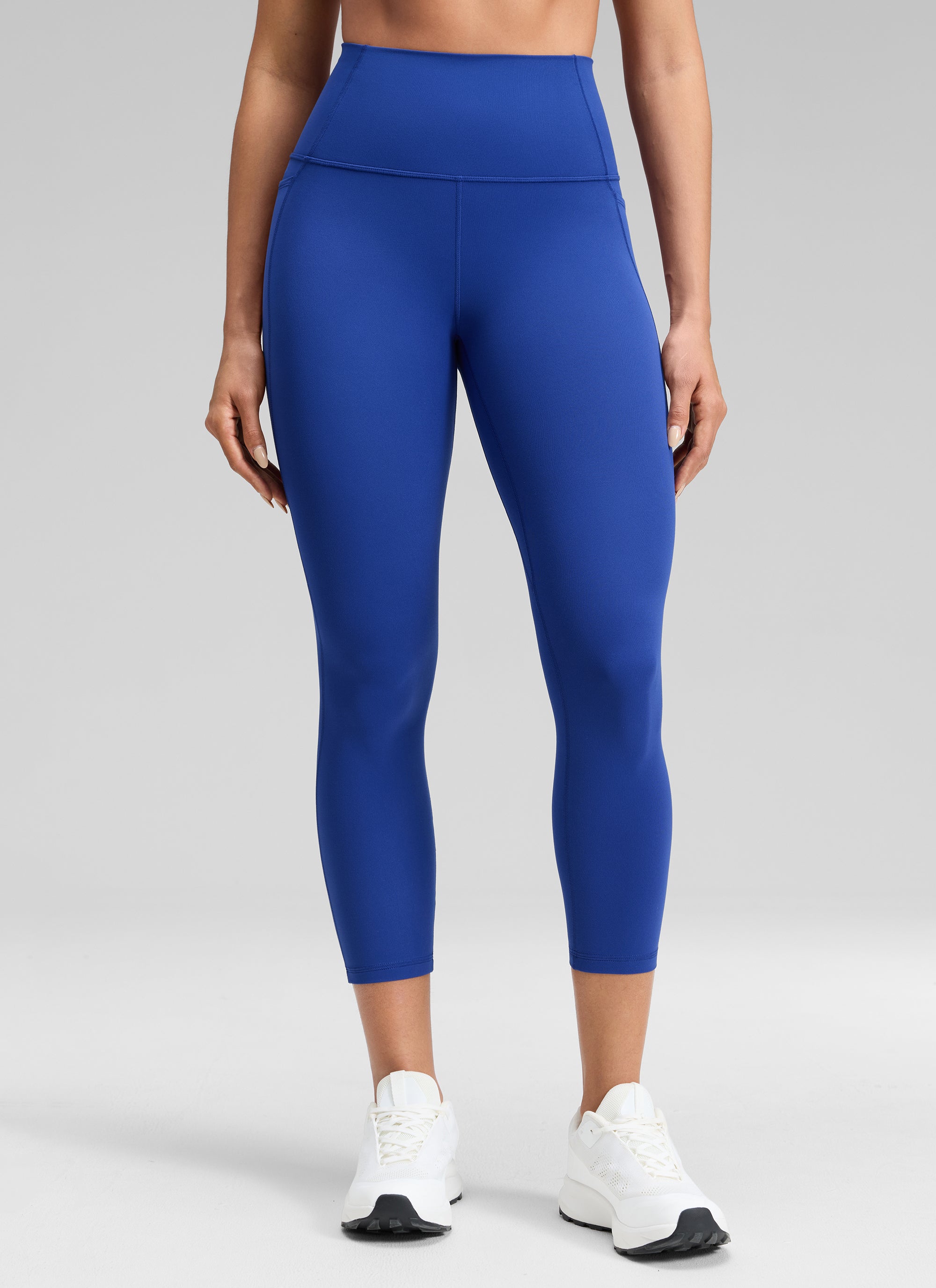 CRZ YOGA Dames Butterluxe High Waist Capri Legging met Zakken 58 cm Waves Blue