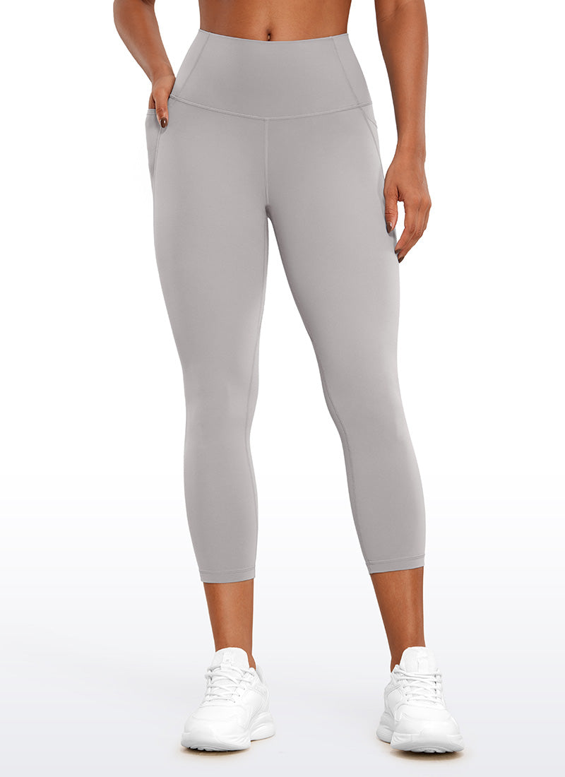 CRZ YOGA Dames Butterluxe High Waist Capri Legging met Zakken 58 cm Gull Gray