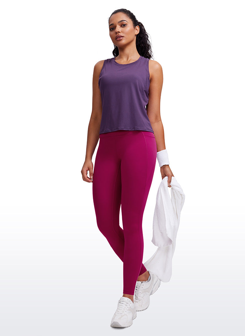 CRZ YOGA Dames Butterluxe Sportlegging met Zakken 71 cm