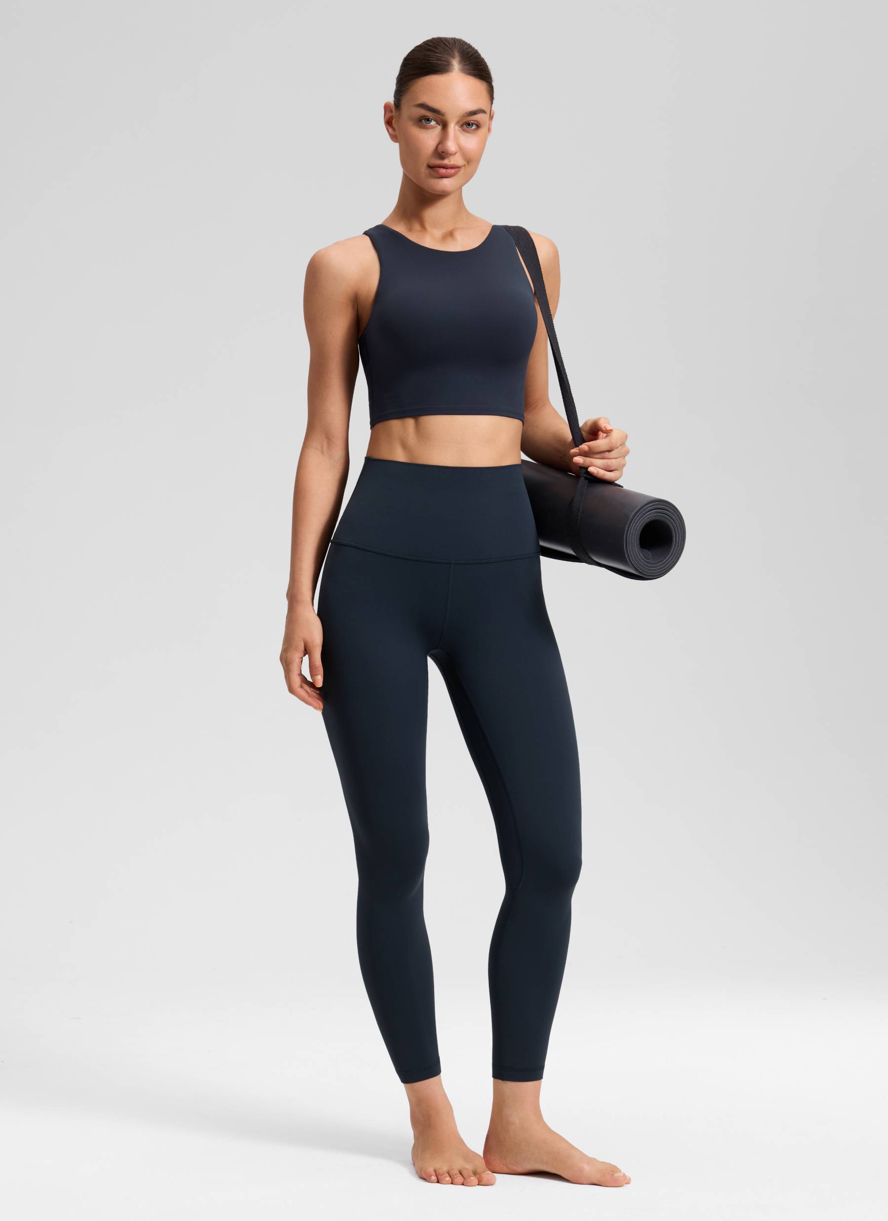 CRZ YOGA Legging de yoga Butterluxe taille très haute pour femme 64 cm True Navy