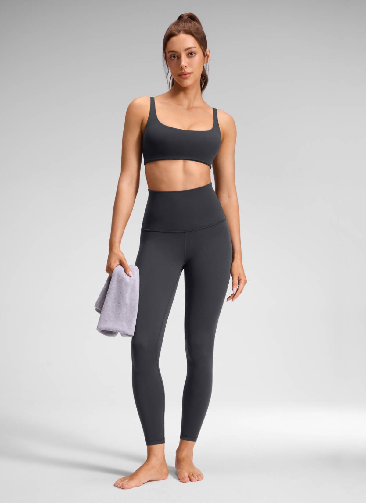 CRZ YOGA Legging de yoga Butterluxe taille très haute pour femme 64 cm Mysterious Grey