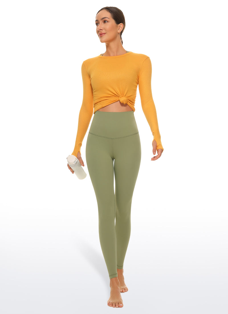 CRZ YOGA Dames Lounge Super High Rise Butterluxe Yogalegging 64 cm Moss Green