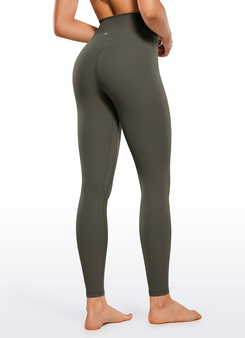 CRZ YOGA Dames Yoga Butterluxe Yoga Leggings met extra hoge taille, 71 cm, licht legergroen