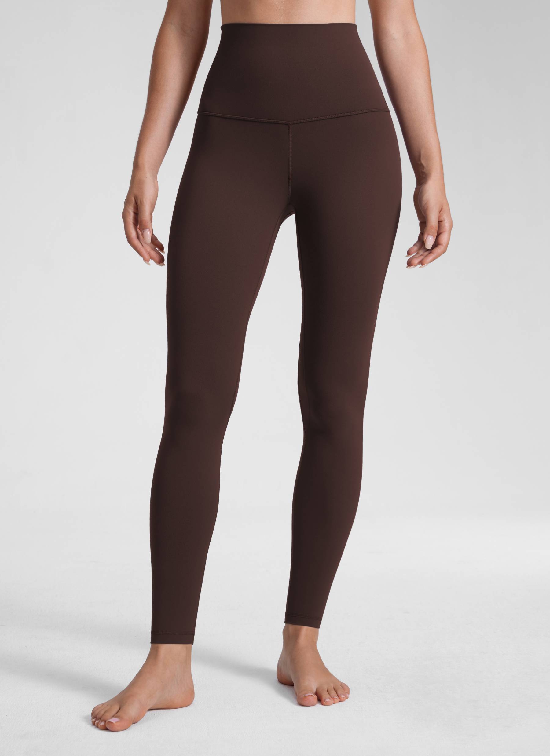 CRZ YOGA Damen-Yoga-Leggings mit extra hoher Taille „ Butterluxe “, 28 Zoll, Farbe: Hot Fudge Brown