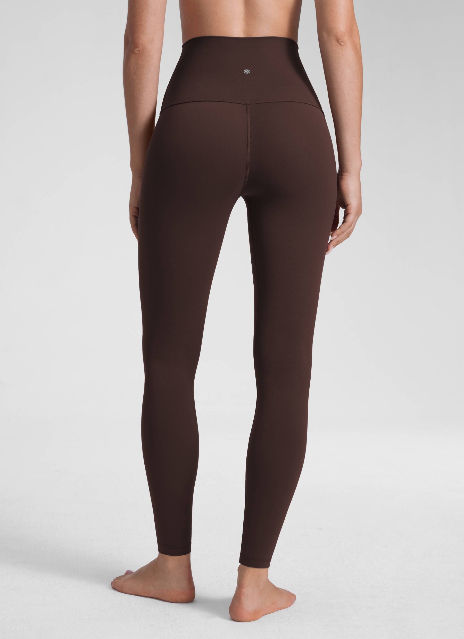 CRZ YOGA Damen-Yoga-Leggings mit extra hoher Taille „ Butterluxe “, 28 Zoll, Farbe: Hot Fudge Brown
