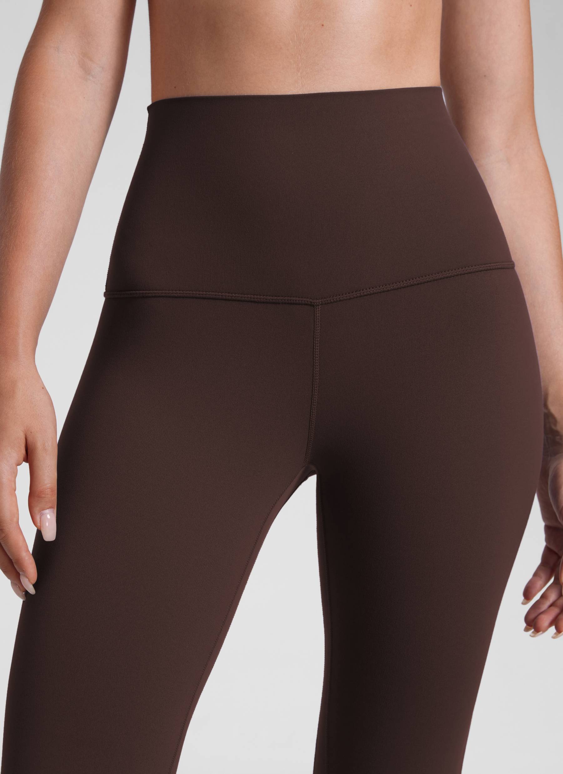 CRZ YOGA Damen-Yoga-Leggings mit extra hoher Taille „ Butterluxe “, 28 Zoll, Farbe: Hot Fudge Brown