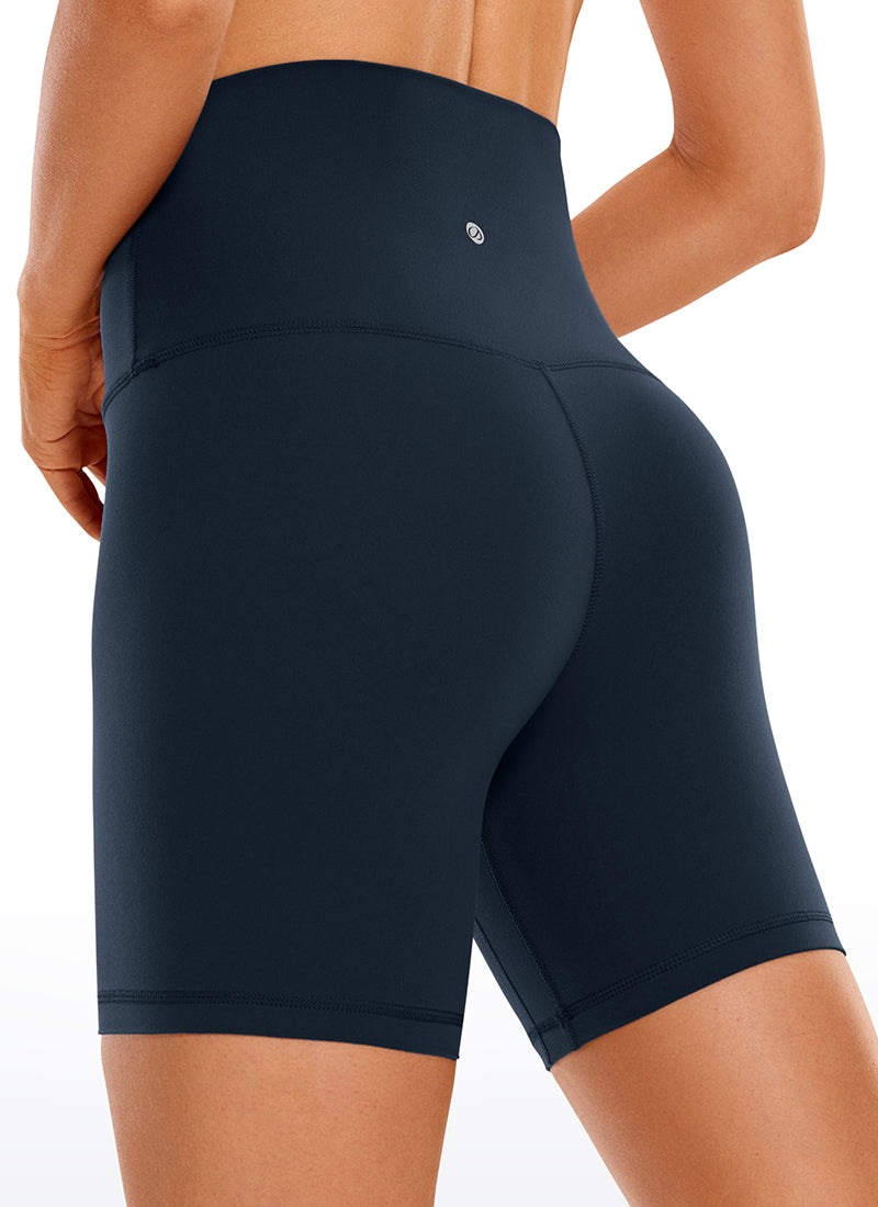 CRZ YOGA Dames Yoga Superhoge Taille Butterluxe Short 15 cm Twilight Blue