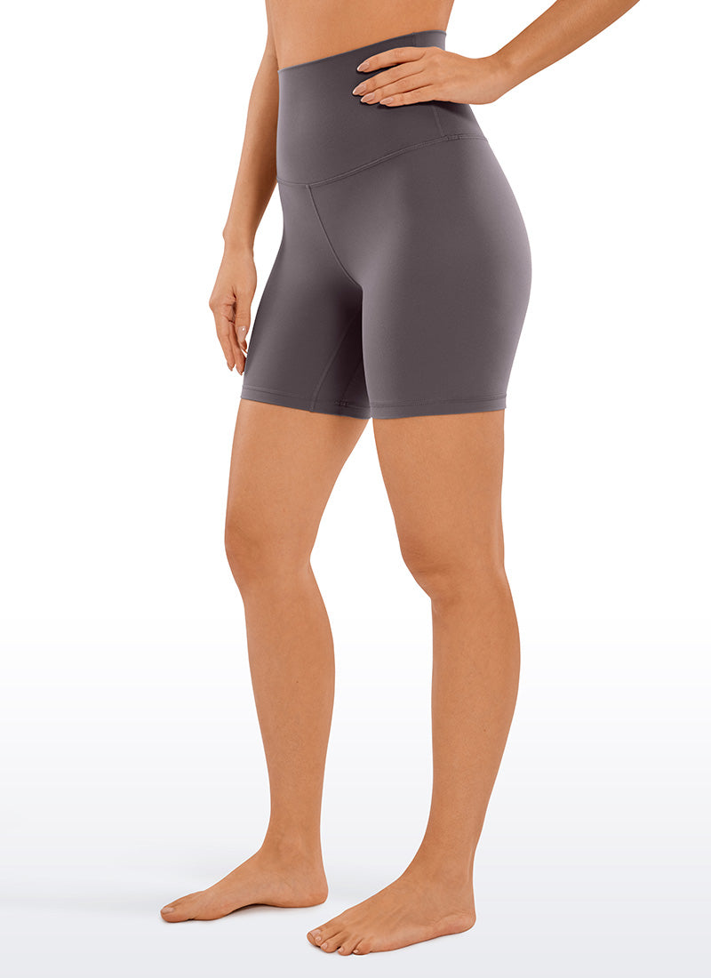 CRZ YOGA Dames Yoga Superhoge Taille Butterluxe Short 15 cm Tornado