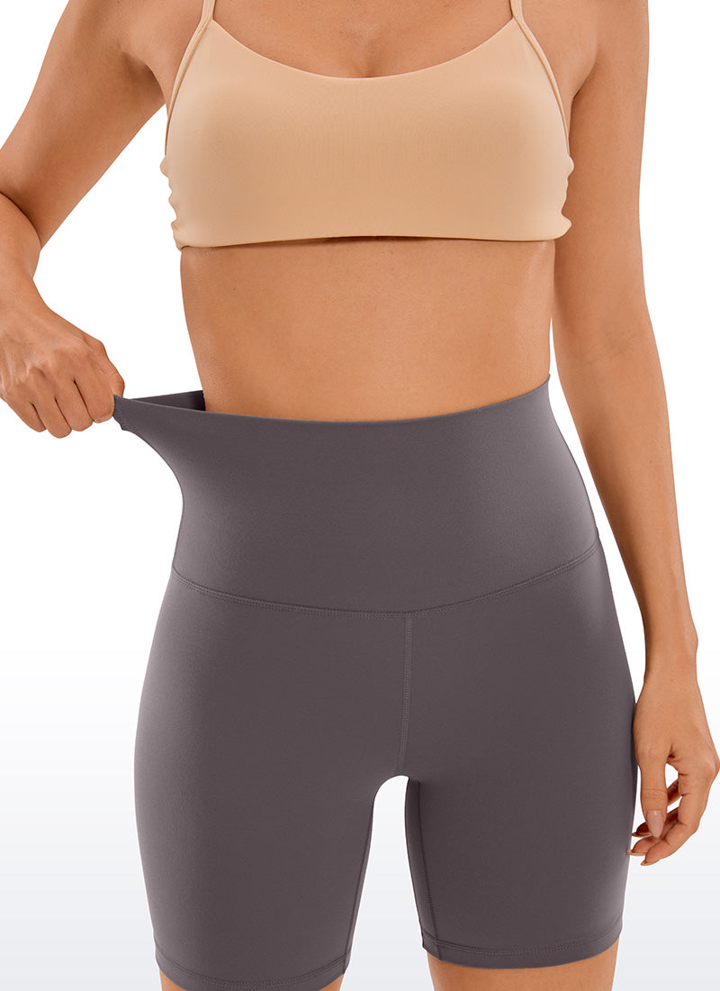 CRZ YOGA Dames Yoga Superhoge Taille Butterluxe Short 15 cm Tornado
