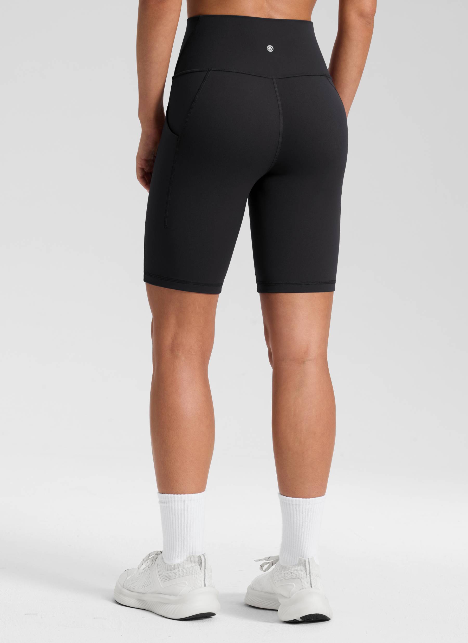 Short de biker Butterluxe de yoga à taille haute pour femme CRZ YOGA avec poches 20 cm Noir