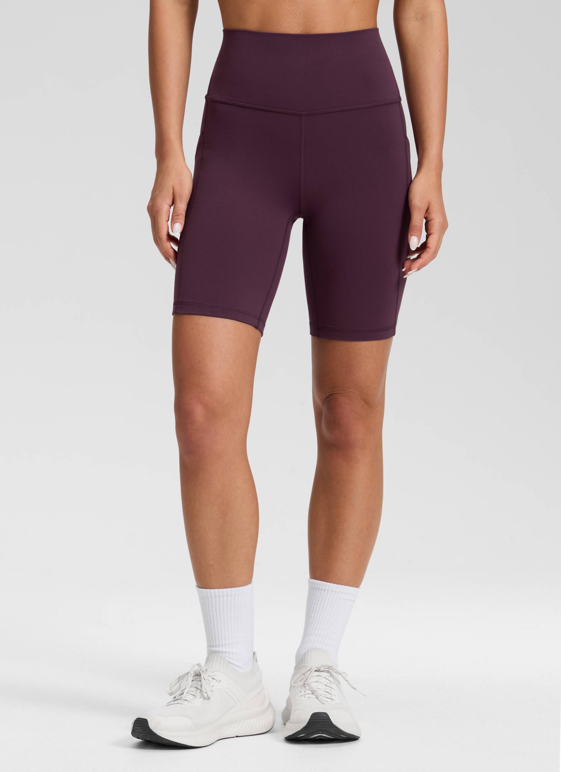 Short de biker Butterluxe de yoga à taille haute pour femme CRZ YOGA avec poches 20 cm Violet foncé
