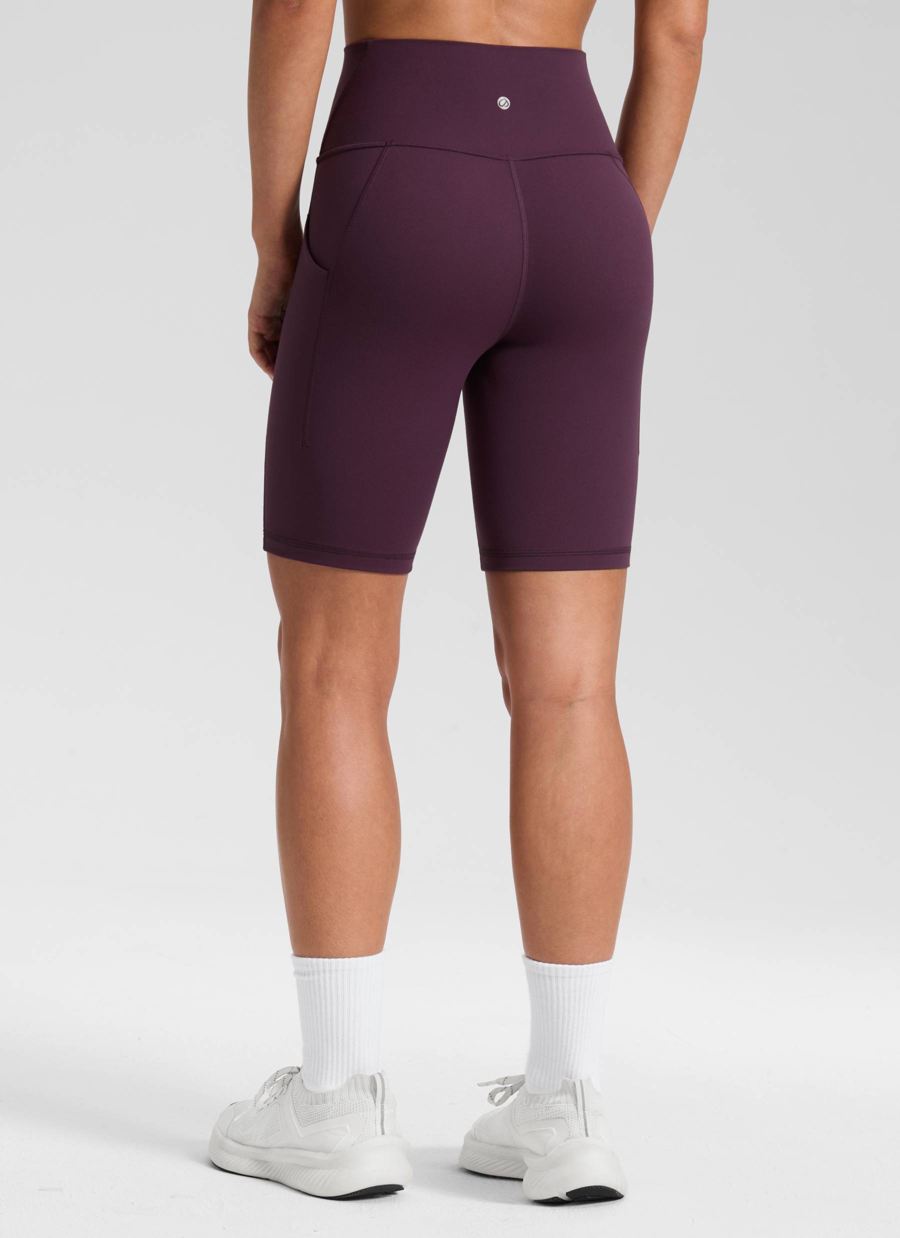 Short de biker Butterluxe de yoga à taille haute pour femme CRZ YOGA avec poches 20 cm Violet foncé