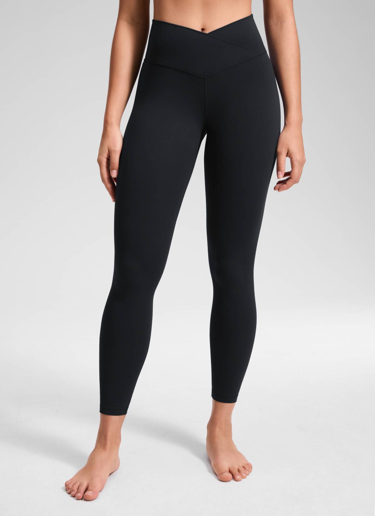 CRZ YOGA Dames High Rise Butterluxe Yogalegging 64 cm V-kruistaille Zwart