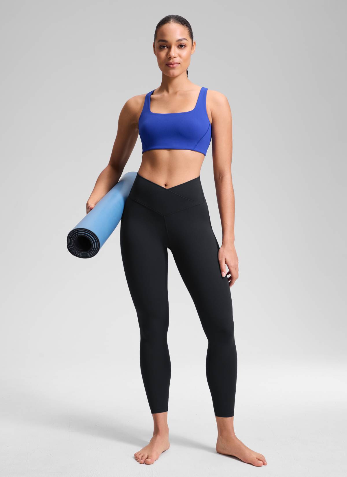 CRZ YOGA Dames High Rise Butterluxe Yogalegging 64 cm V-kruistaille Zwart
