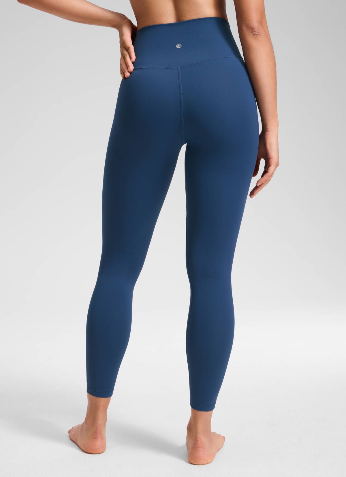CRZ YOGA Dames Butterluxe Yogalegging met hoge taille en V-overslag, 64 cm, Frans Marine