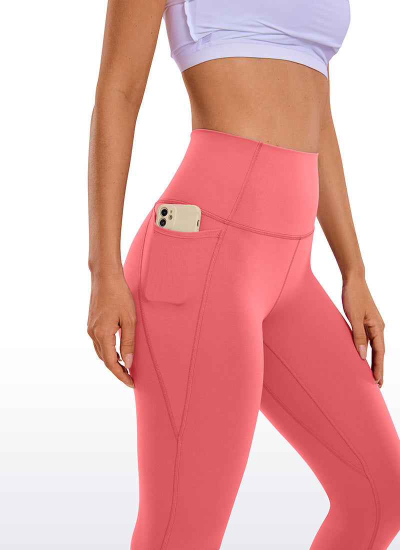 CRZ YOGA Dames Yoga High Rise Butterluxe Capri met Zakken 53 cm Raspberry Sorbet