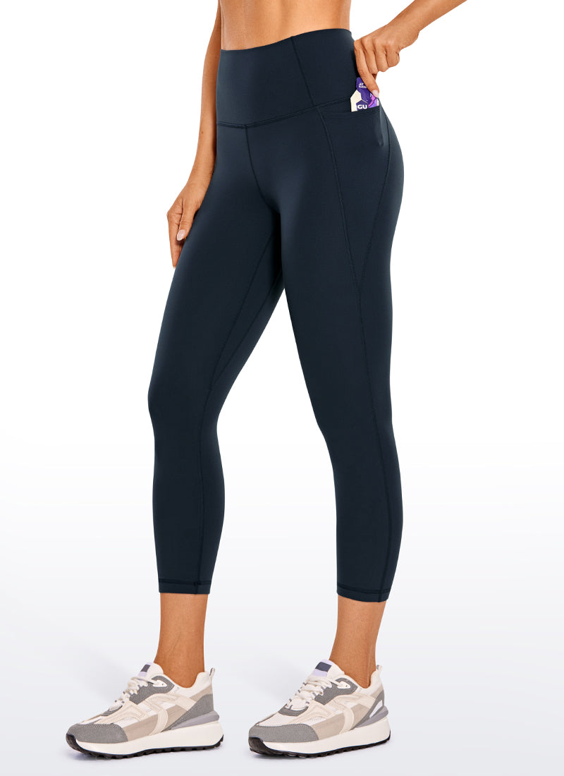 CRZ YOGA Dames Yoga High Rise Butterluxe Capri met Zakken 53 cm Twilight Blue