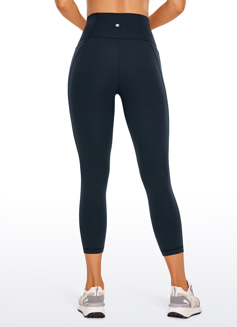 CRZ YOGA Dames Yoga High Rise Butterluxe Capri met Zakken 53 cm Twilight Blue