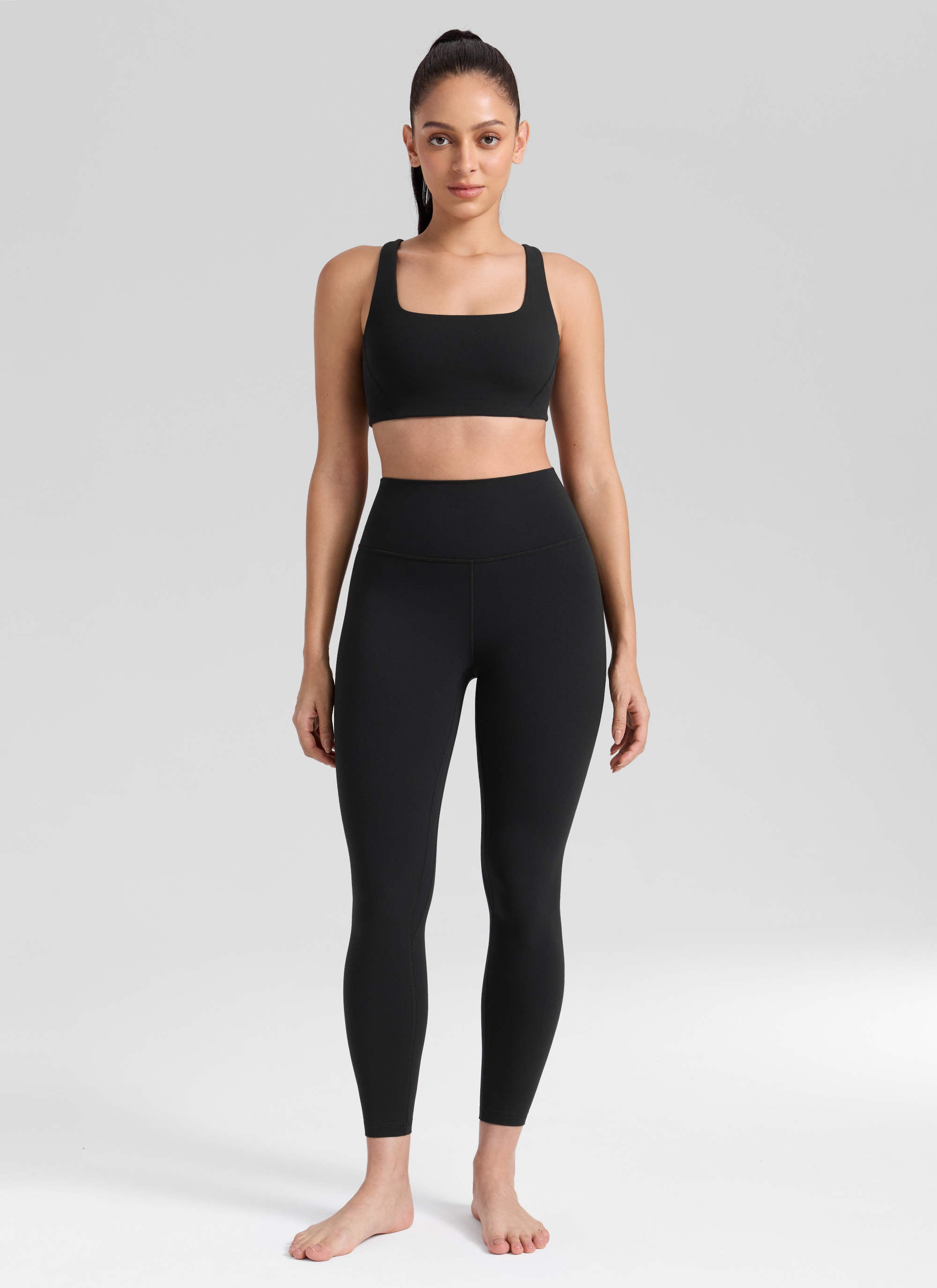 CRZ YOGA Дамски спортен клин за йога с висока талия Butterlift 64 см Black