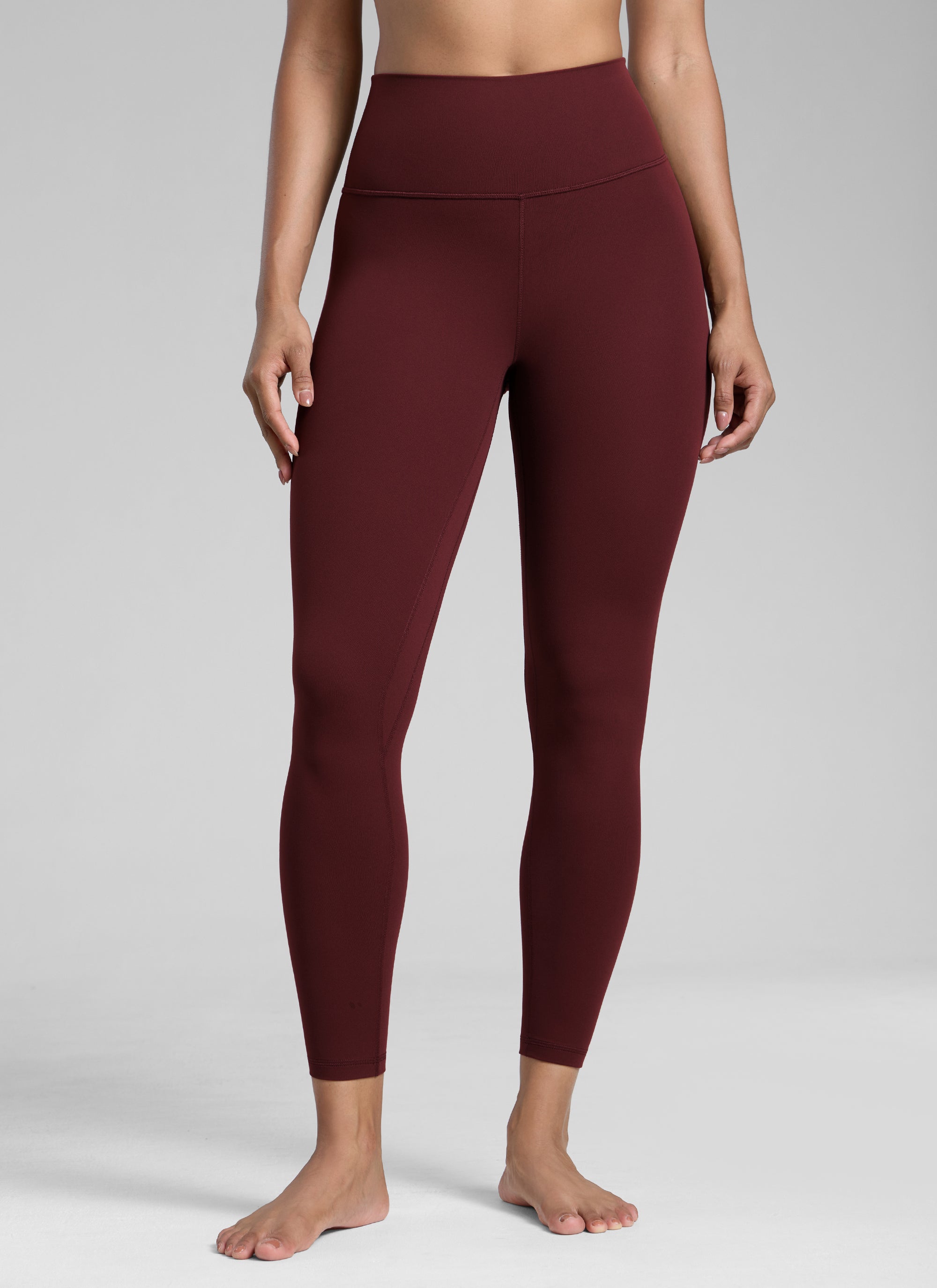 CRZ YOGA Дамски спортен клин за йога с висока талия Butterlift 64 см Red Merlot