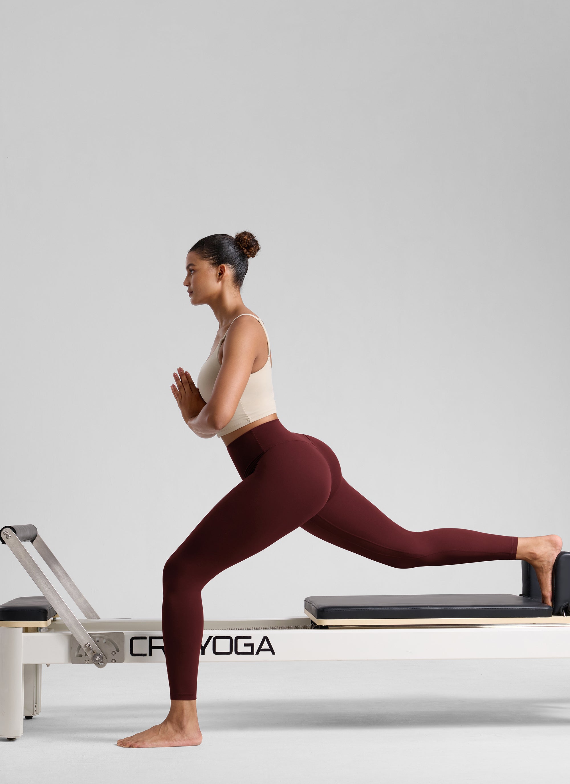 CRZ YOGA Дамски спортен клин за йога с висока талия Butterlift 64 см Red Merlot