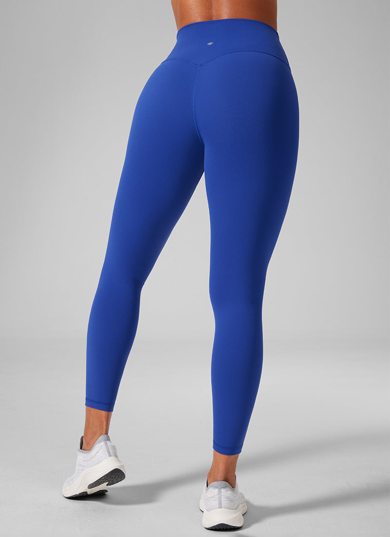 CRZ YOGA Дамски спортен клин за йога с висока талия Butterlift 64 см Waves Blue