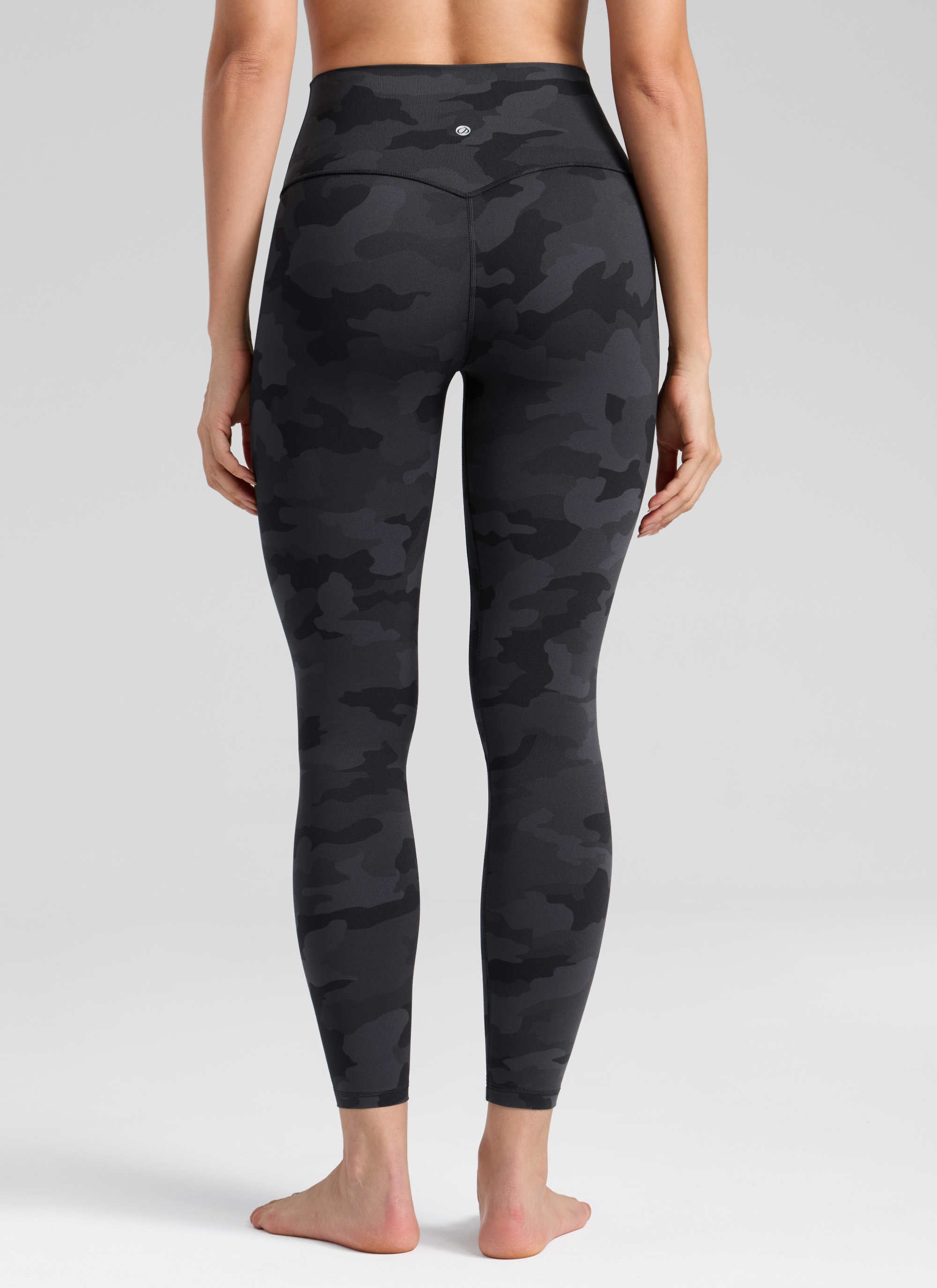 CRZ YOGA Дамски спортен клин за йога с висока талия Butterlift 64 см Dark Grey Camouflage 2