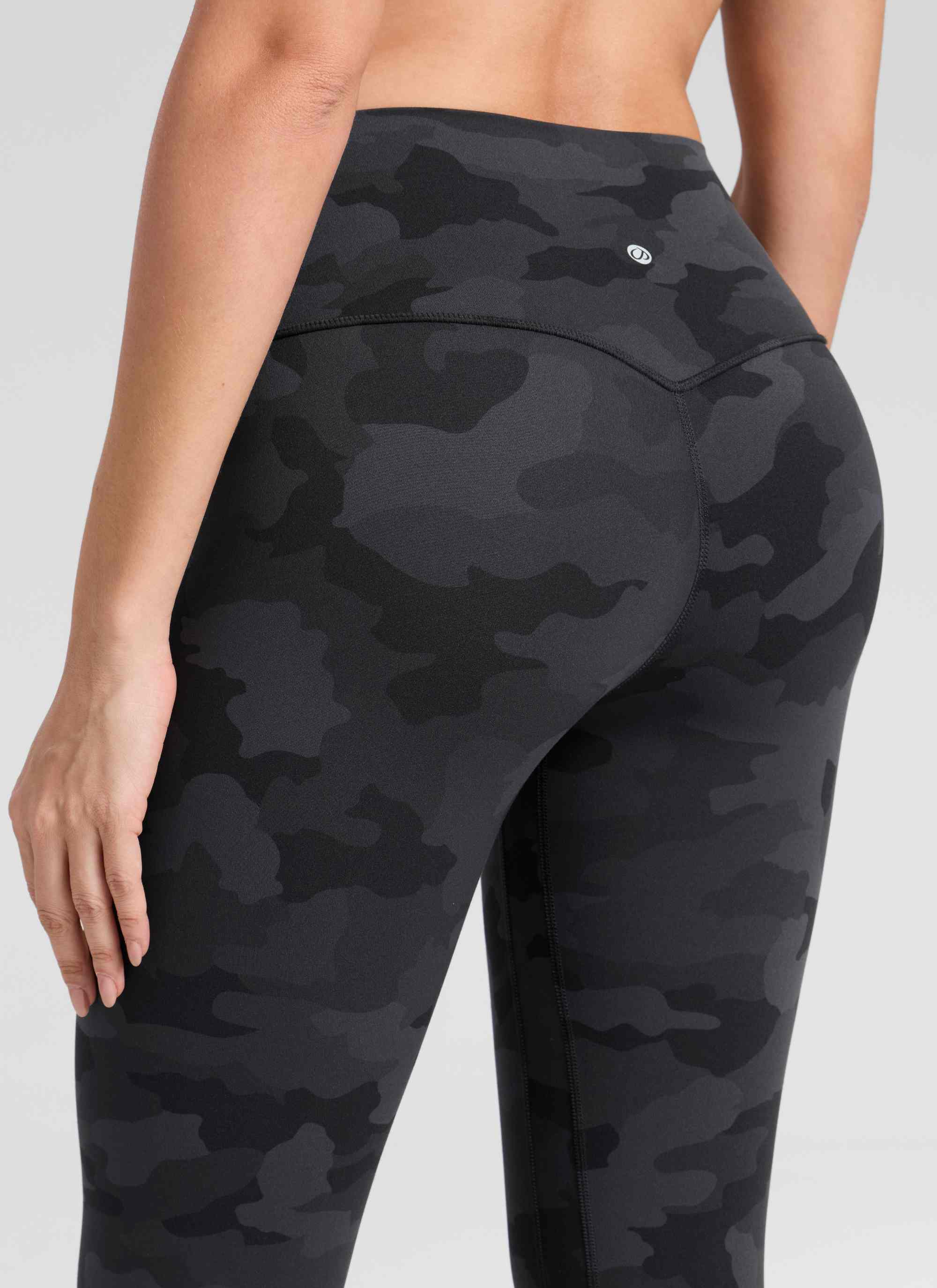 CRZ YOGA Дамски спортен клин за йога с висока талия Butterlift 64 см Dark Grey Camouflage 2