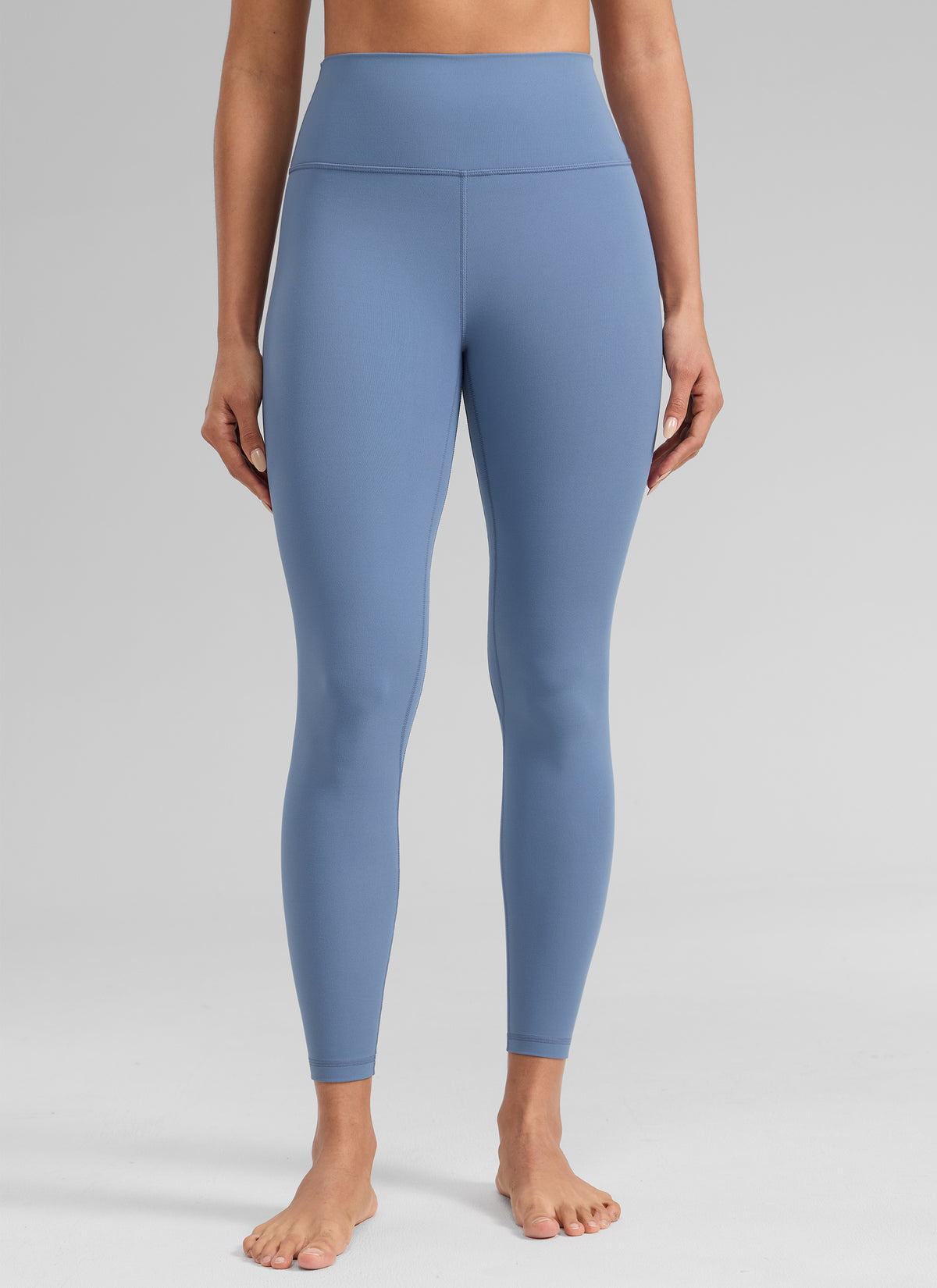 CRZ YOGA Träningsleggings med hög midja och Butterlift för dam, 64 cm, Washed Denim @model_info:Dany