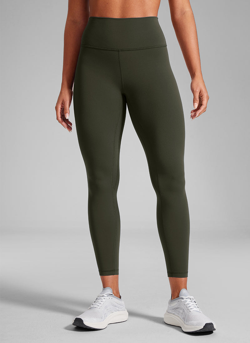 CRZ YOGA Дамски спортен клин за йога с висока талия Butterlift 64 см Olive Green