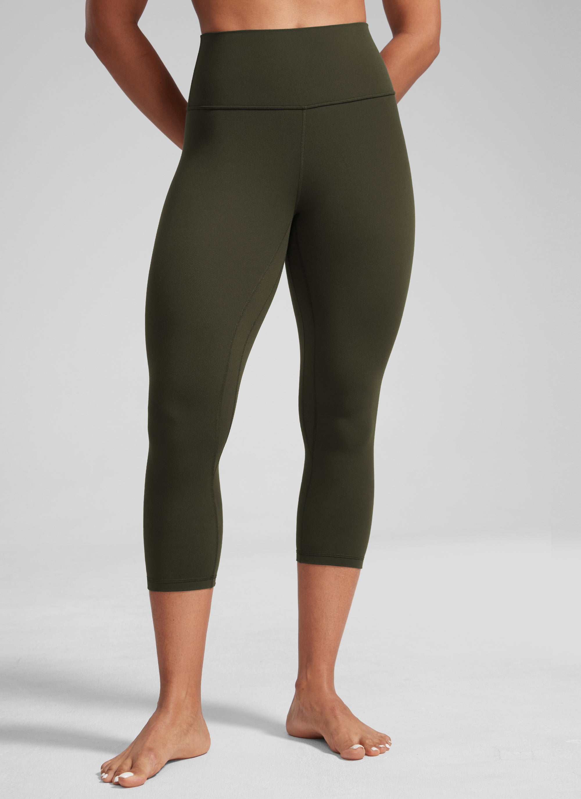 CRZ YOGA Leggings da allenamento da donna a vita alta, modello capri, taglia 21