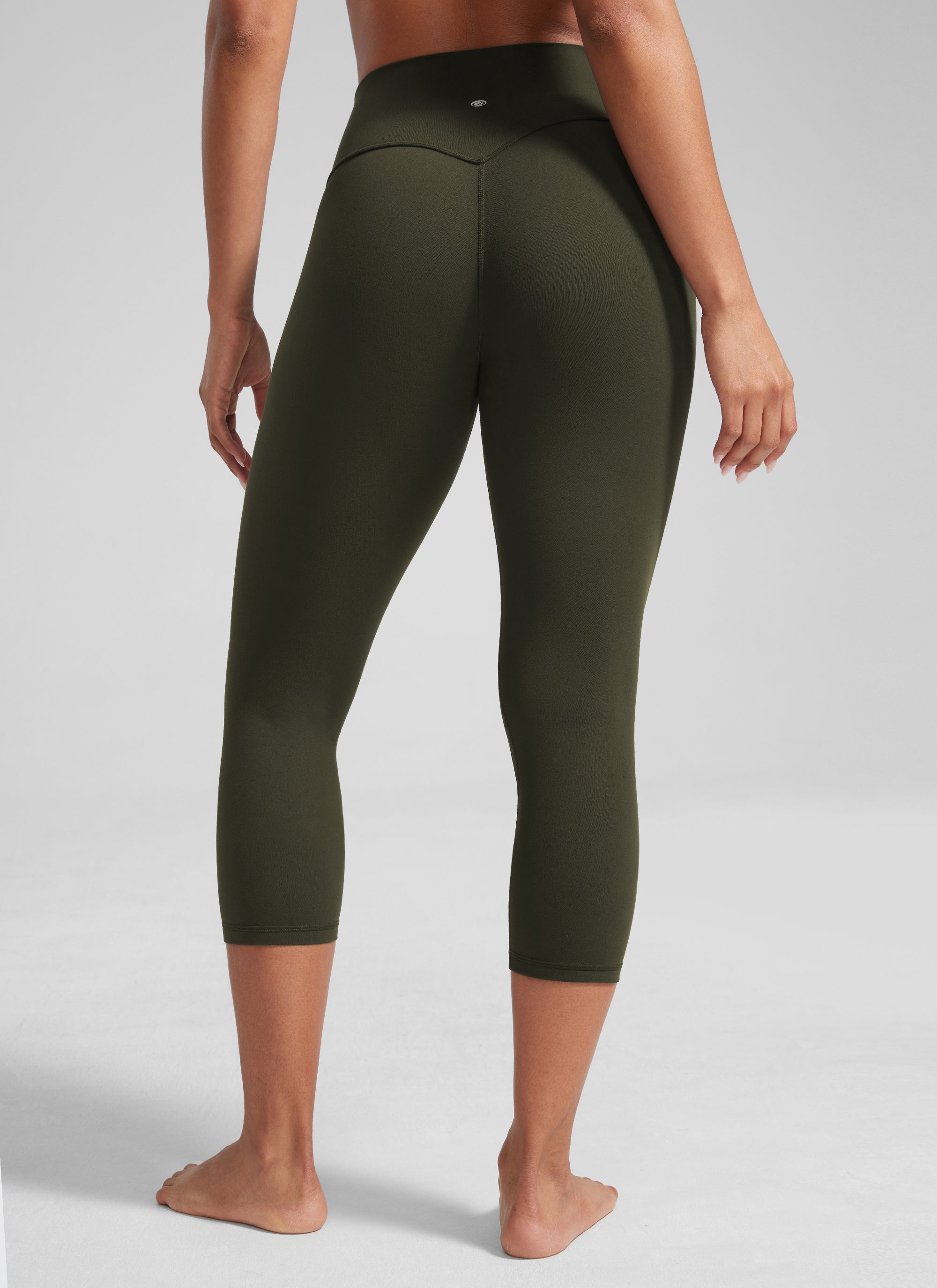 CRZ YOGA Leggings da allenamento da donna a vita alta, modello capri, taglia 21
