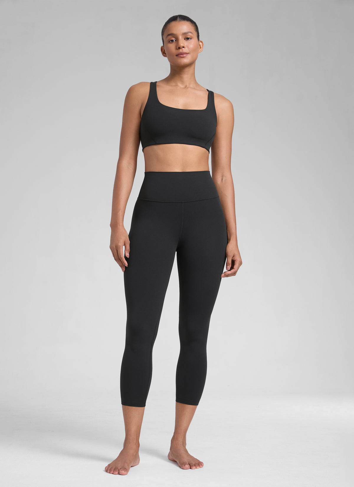 CRZ YOGA Dame Capris Treningsleggings med høy midje 23