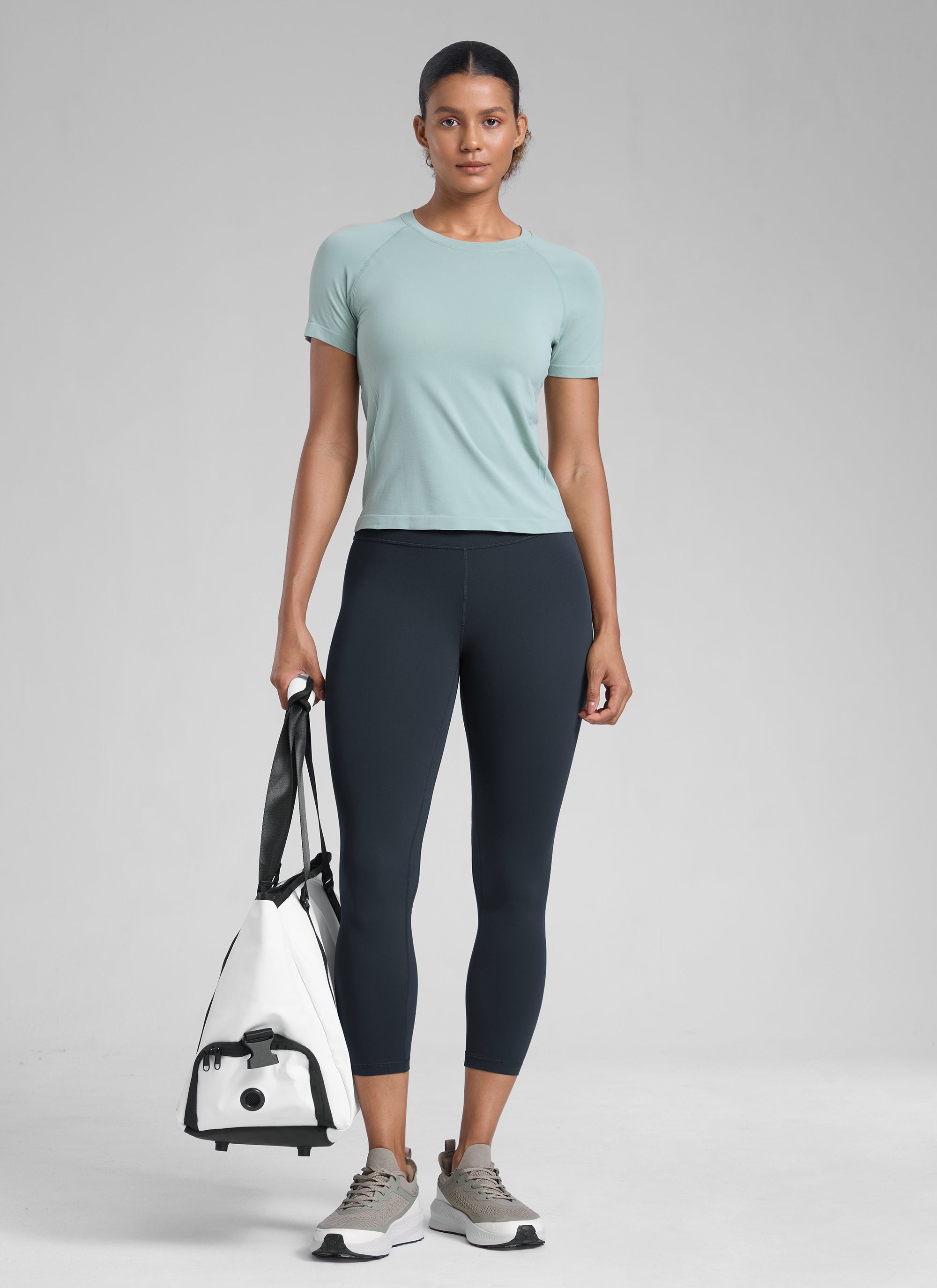 CRZ YOGA Dame Capris Treningsleggings med høy midje 23