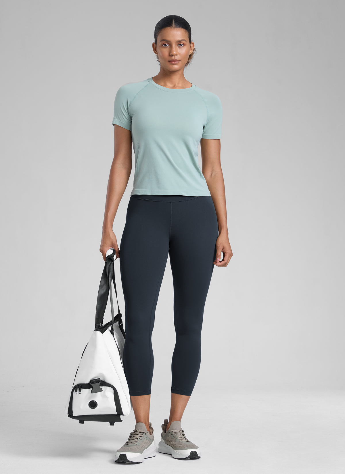 CRZ YOGA Dame Capris Treningsleggings med høy midje 23