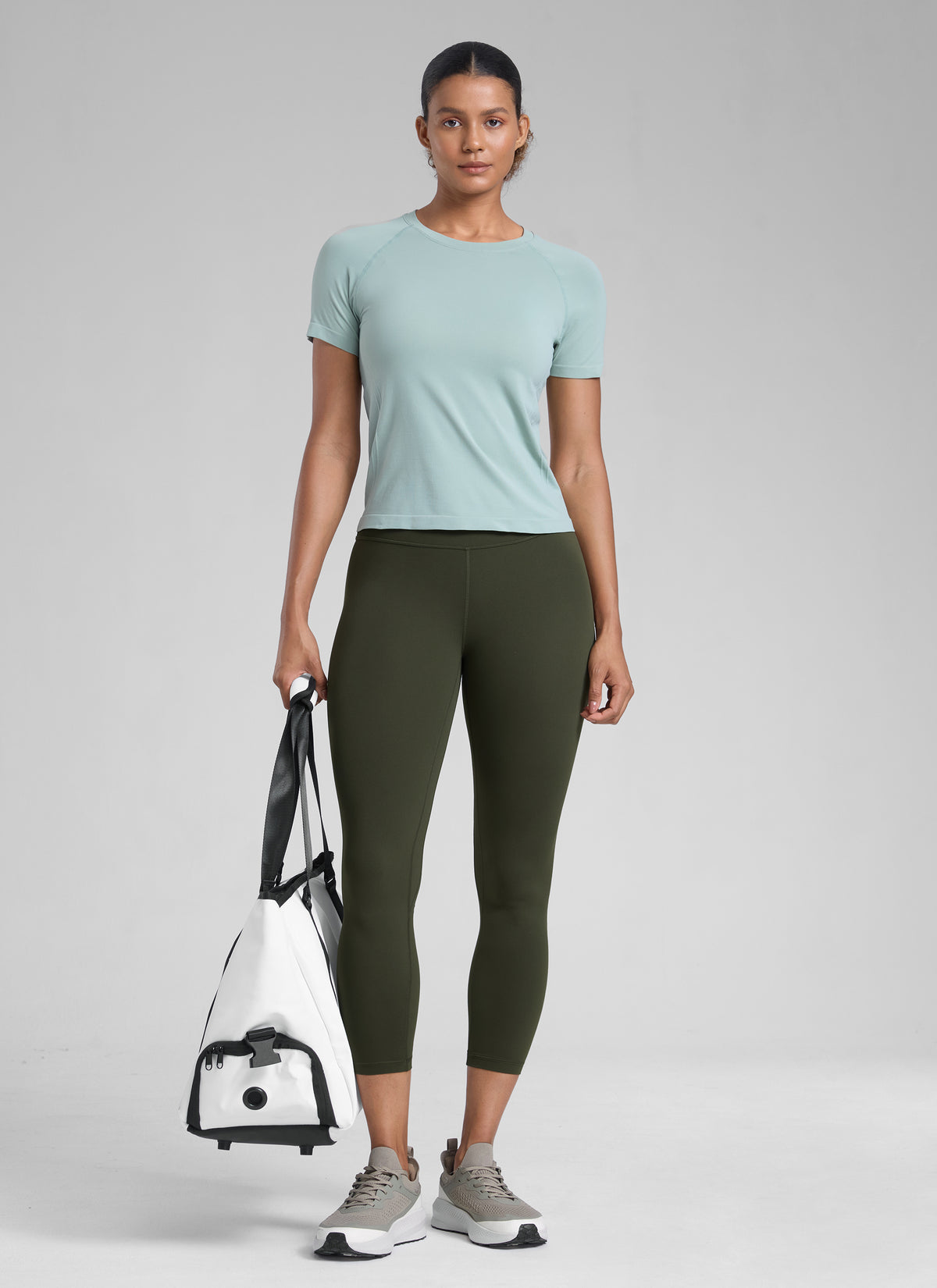 CRZ YOGA Dame Capris Treningsleggings med høy midje 23