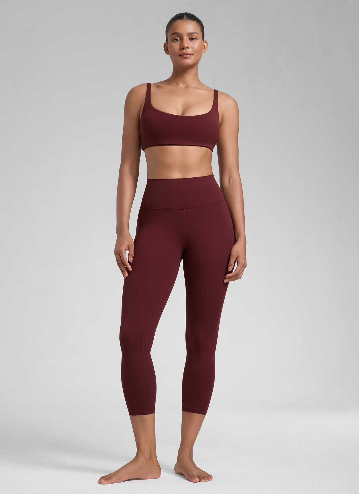 CRZ YOGA Dame Capris Treningsleggings med høy midje 23