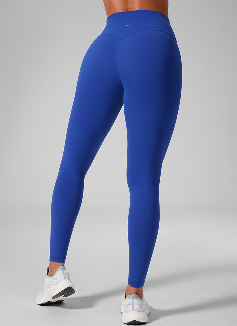 CRZ YOGA Träningsleggings med hög midja och Butterlift för damer 71 cm Waves Blue @model_info:Crystal