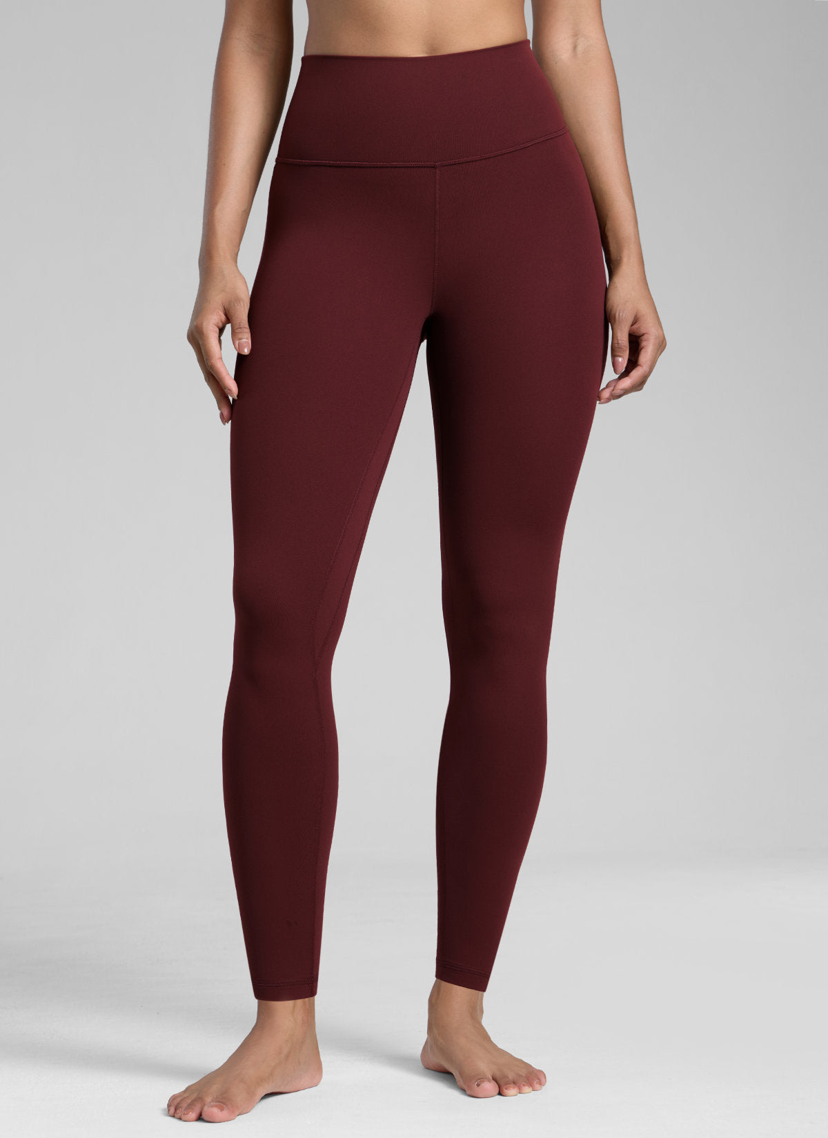 CRZ YOGA Träningsleggings med hög midja och Butterlift för damer 71 cm Red Merlot @model_info:Barbara