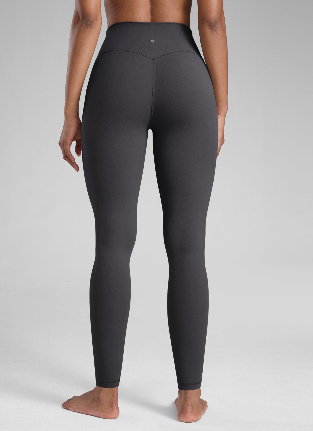 CRZ YOGA Dame treningsleggings med høy midje og butterlift, 68 cm, mystisk grå @model_info:Barbara