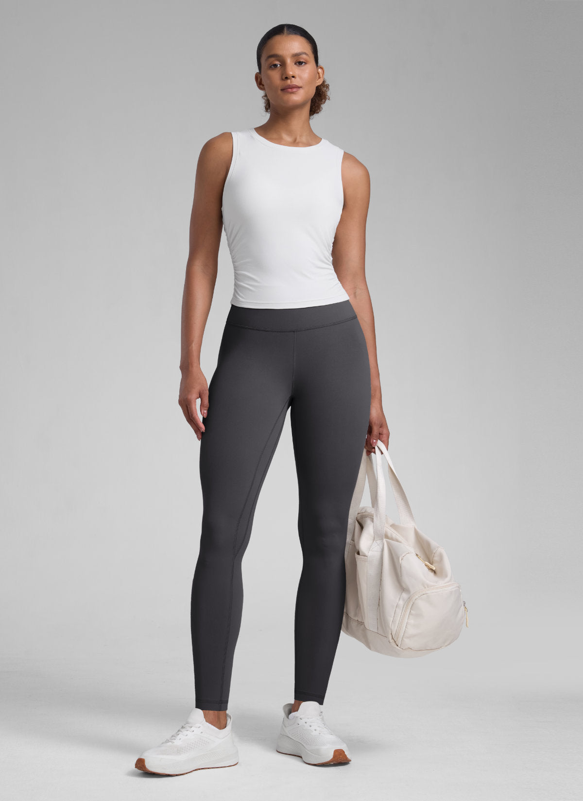 CRZ YOGA Leggings da Yoga da Allenamento da Donna Butterlift a Vita Alta 71 cm Mysterious Grey